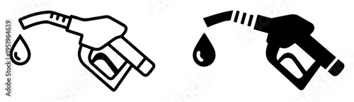 fuel pump nozzle icon vector design