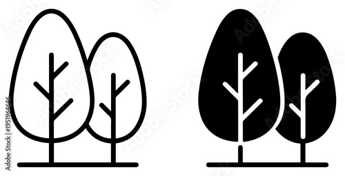 city park icon trees nature landscape symbol