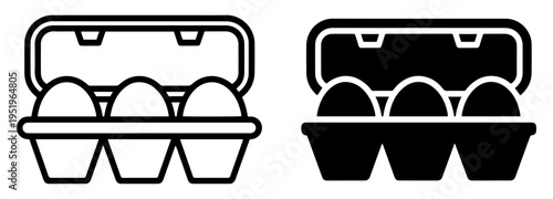 egg carton vector icon outline filled