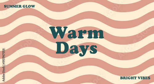 Summer vibes background with wavy lines