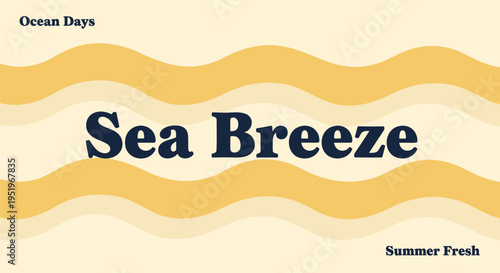 Vector sea breeze ocean waves background