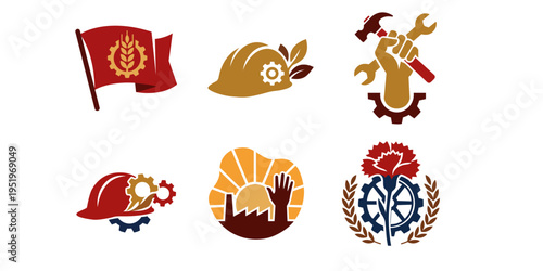 Labor Day Vector Icon Set