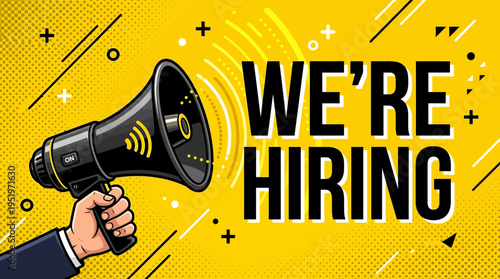 We're Hiring Job Opening Announcement.