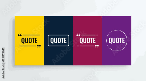 Colorful quote template with typographic elements.