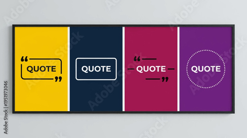 Colorful quote background template design.