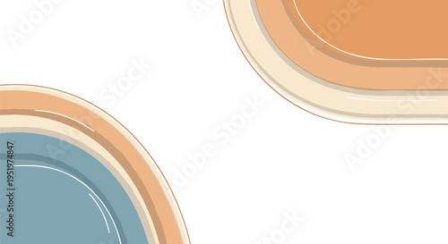 Set of abstract colorful rounded shapes vector