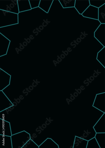Modern Teal Polygonal Grid Abstract Background