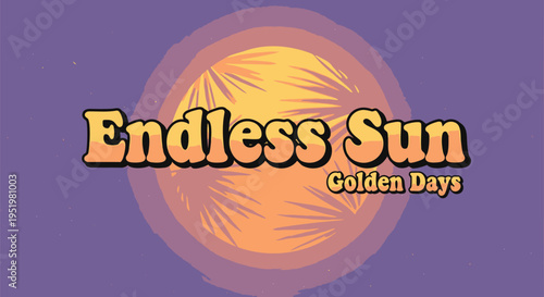 Sun, Endless Sun, Golden Days, Vector Logo, Sunshine Icon