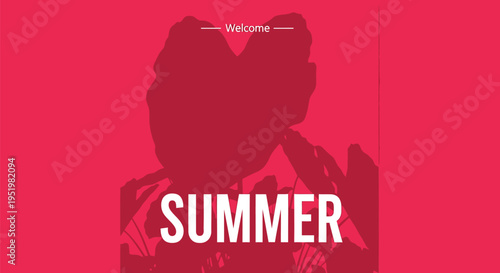 Summer welcome banner vector