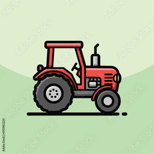 Red Tractor Farm Vehicle Equipment.