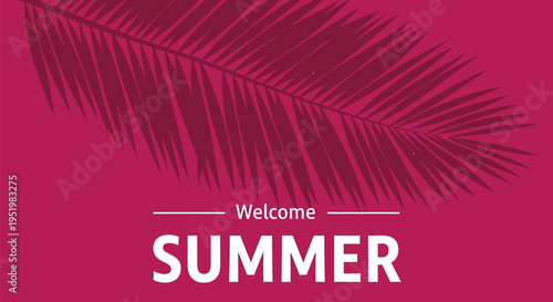 Summer welcome banner template vector