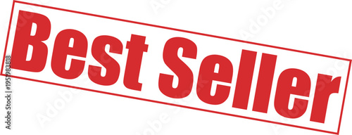 Red best seller stamp on with bold text