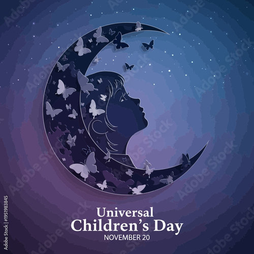 Universal Children's Day celebration poster design.