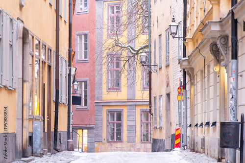 Tableau sur toile General views of the streets of Stockholm, the capital of Sweden, in February 2026, including Gamla stan, ostermalm, Sodermalm, museums, iconic buildings, animals, and urban architecture
