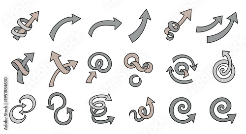 This whimsical illustration depicts a head integrated with the recycling symbol, conveying ideas of environmental awareness and responsible consumptio