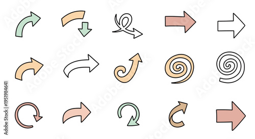 A simple, colorful illustration of a recycling symbol. Ideal for concepts relating to sustainability, environmental awareness, or eco-friendly practic