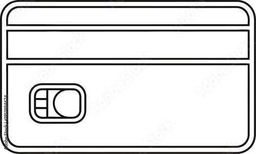 Bank credit card icon representing electronic payment methods