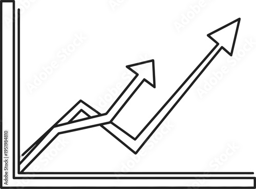 Dual line graphs showing comparative market growth