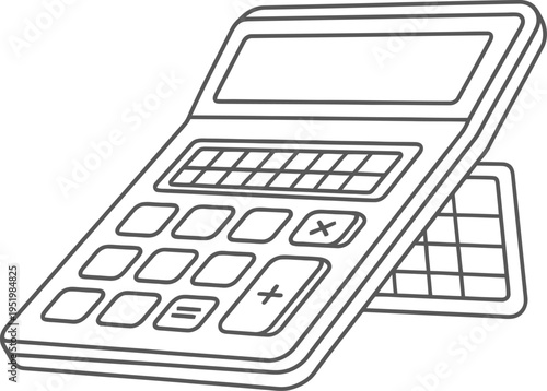 Electronic calculator for financial accounting icon