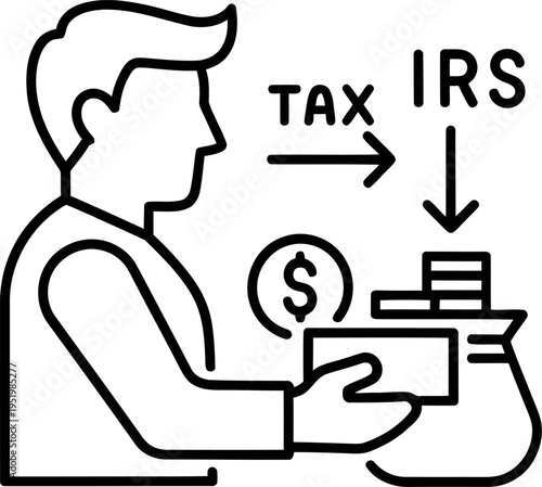 Tax payment to irs financial illustration