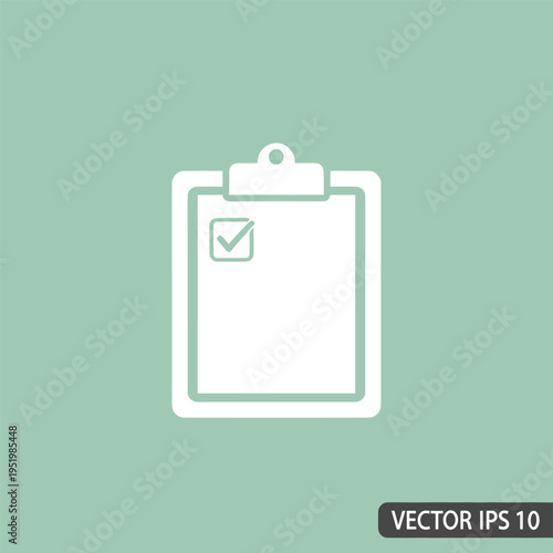 Vector Clipboard with Checkmark.