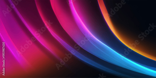 Abstract radiant composition of undulating, curved lines in a spectrum of vibrant colors, creating a dynamic visual flow. This artwork, which is a fusion of art, design and color.