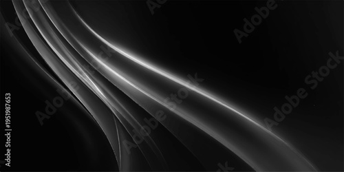 Abstract dynamic abstract, a dance of light and shadow, the sleek elegance of this monochromatic creation with its captivating fluid design.