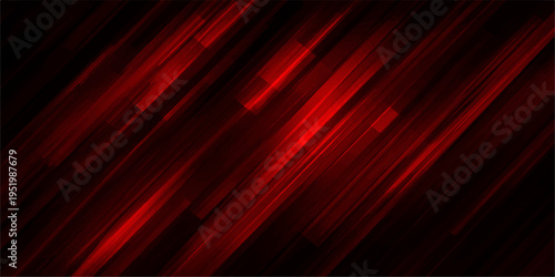 Abstract vivid streaks of crimson light dance dynamically across a shadowy canvas, evoking a sense of passionate energy and modern elegance.