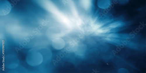 Abstract dreamlike blue light bursts out, symbolizing creativity, inspiration, and ethereal beauty. Its dreamy atmosphere can create sense of wonder.
