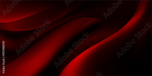 Elegant crimson streams flow and swirl in a deep, dark expanse, evoking a sense of drama and mystery, the seamless transitions create a captivating visual experience.