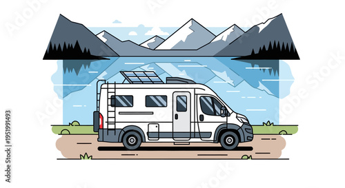 Camper Van Adventure Mountain Lake
