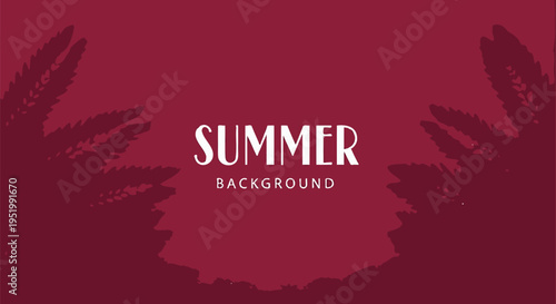 Summer background vector with palm trees