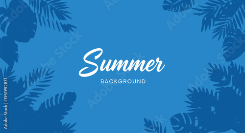 Summer background with palm leaves vector