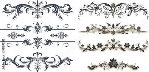 Vintage Floral Borders Set