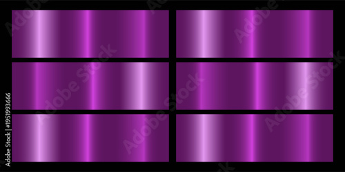 Gradients collection purple violet mauve plum large set of metallic palette templates.