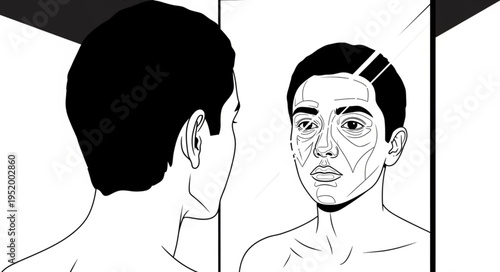 Mans Reflection - Confronting Identity in the Mirrors Gaze.