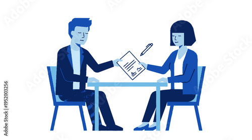 Business partners shaking hands over contract on table with pen and documents in office setting