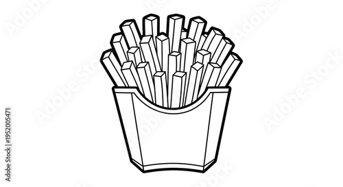 French Fries Packaging Outline