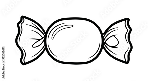 Hand-drawn candy wrapper icon