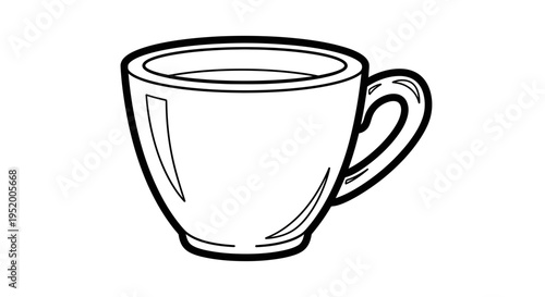 Simple line drawing of a coffee cup