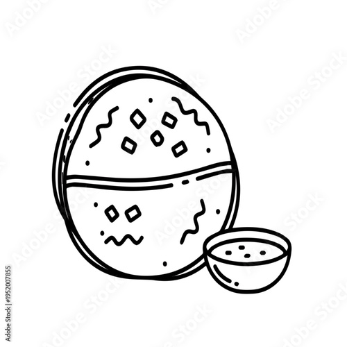 Indian food dish illustration