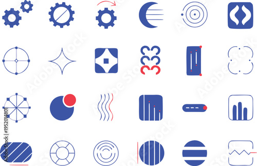 Website interface settings with gear and sliders