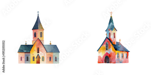 abstract color silhouette of bonefire watercolor vector illustration