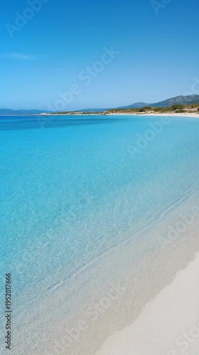 Serene Beach Scene with Clear Water.