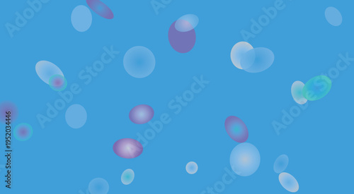 Colorful Abstract Bubbles Floating Isolated on Transparent Background Design