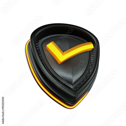 black and yellow check mark