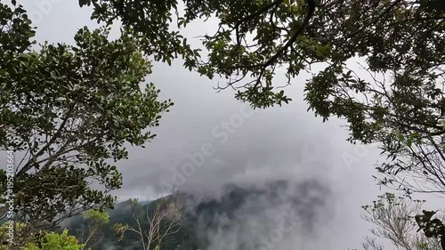 Vista do alto da serra na cidade de Araponga, região da Serra do Papagaio, Estado de Minas Gerais, Brasil