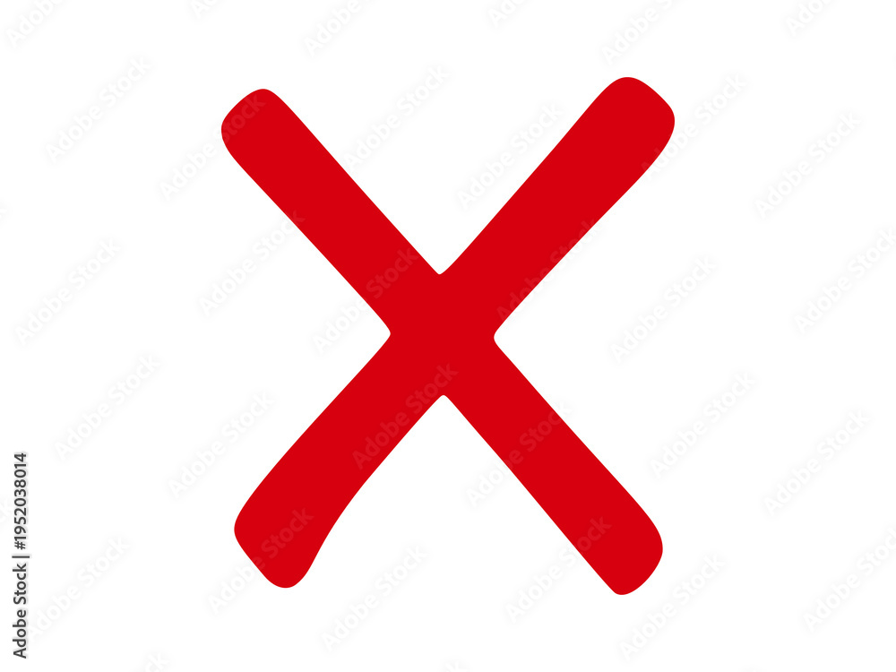 Fototapeta premium Thick Cross Bold Symbol Design Stock Illustration