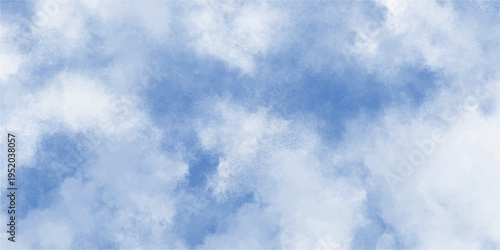 Soft Blue Sky Clouds Watercolor Texture Background With Airy White Mist and Painterly Abstract Atmosphere.