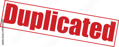 Red stamp with the word duplicated